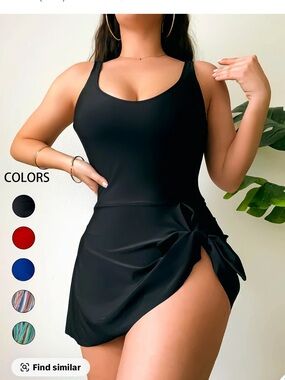 Ladies one piece black swimsuit NeoWave Size Large (fits like a ladies M/L) NWT